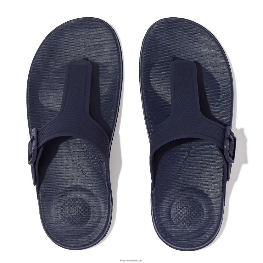 iqushion teenslippers met verstelbare gesp vrouwen Fitflop F4BXJ81 middernacht marine
