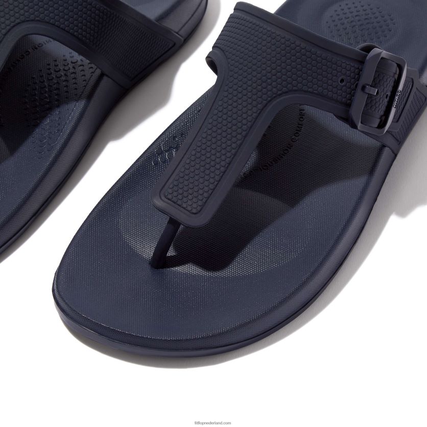 iqushion teenslippers met verstelbare gesp vrouwen Fitflop F4BXJ81 middernacht marine