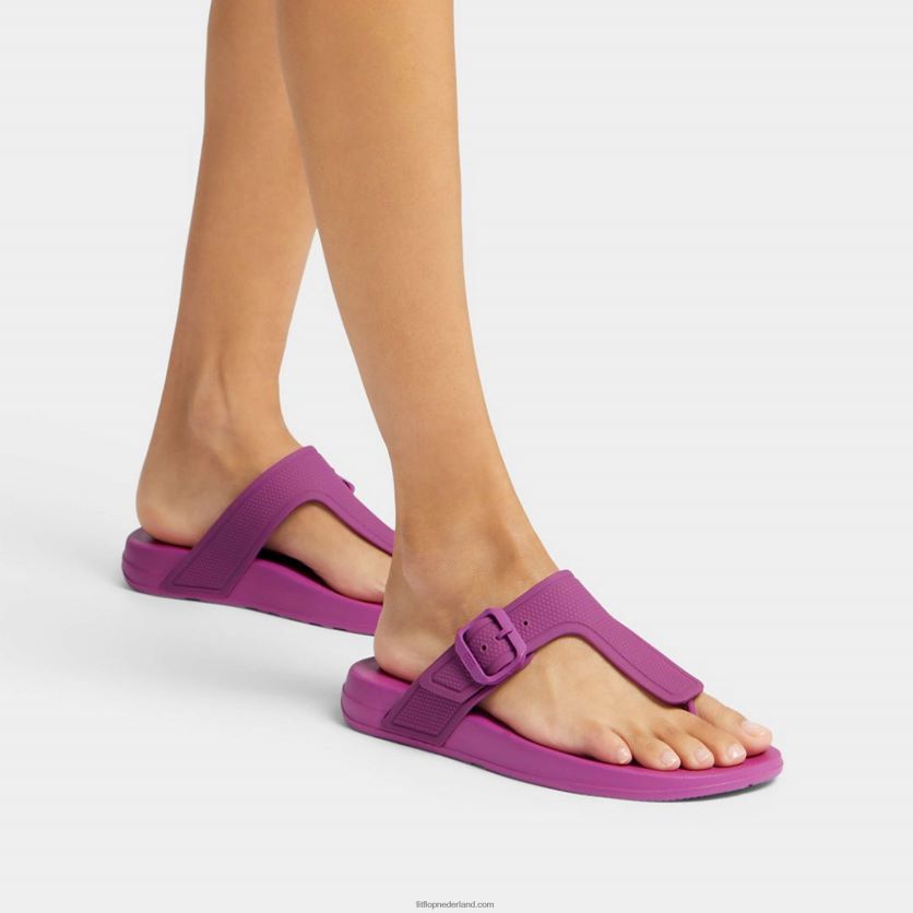 iqushion teenslippers met verstelbare gesp vrouwen Fitflop F4BXJ85 miami-violet