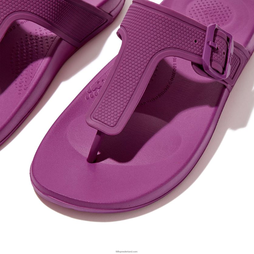 iqushion teenslippers met verstelbare gesp vrouwen Fitflop F4BXJ85 miami-violet