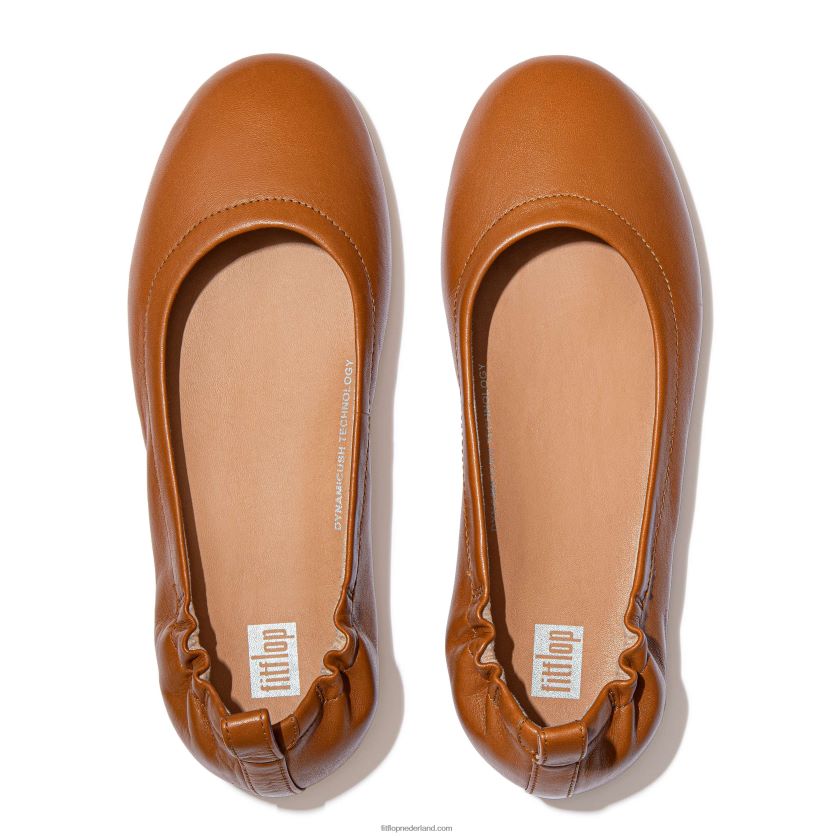 Allegro ballerina\'s van zacht leer vrouwen Fitflop F4BXJ8289 lichte tint
