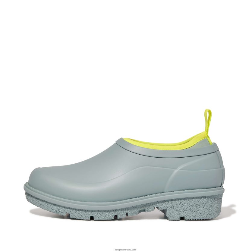 wonderclog neon-pop waterdichte rubberen klompen vrouwen Fitflop F4BXJ8342 koel blauw
