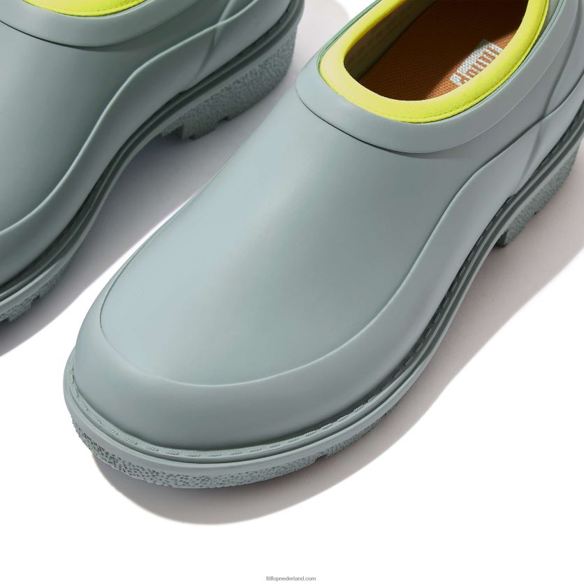 wonderclog neon-pop waterdichte rubberen klompen vrouwen Fitflop F4BXJ8342 koel blauw