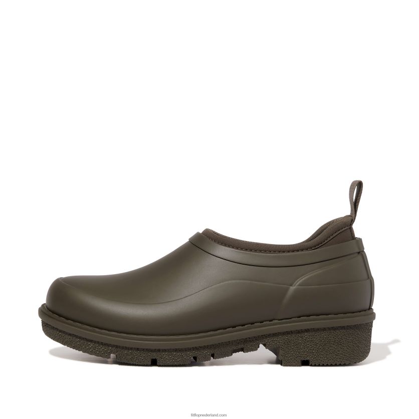 wonderclog waterdichte rubberen klompen vrouwen Fitflop F4BXJ8339 bemost