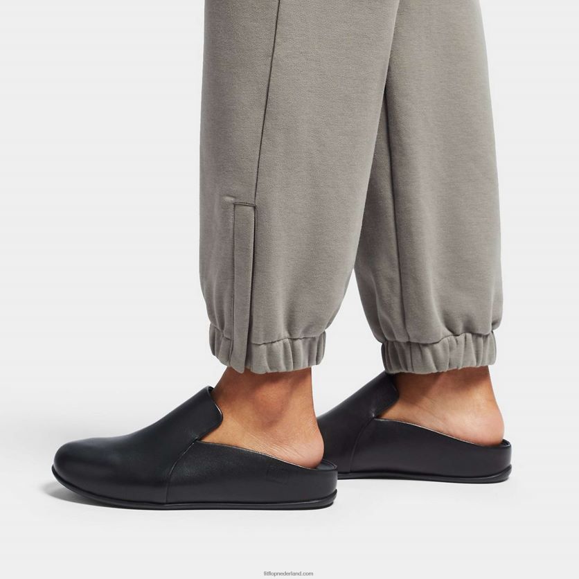 chrissie ii haus leren pantoffels vrouwen Fitflop F4BXJ8326 helemaal zwart