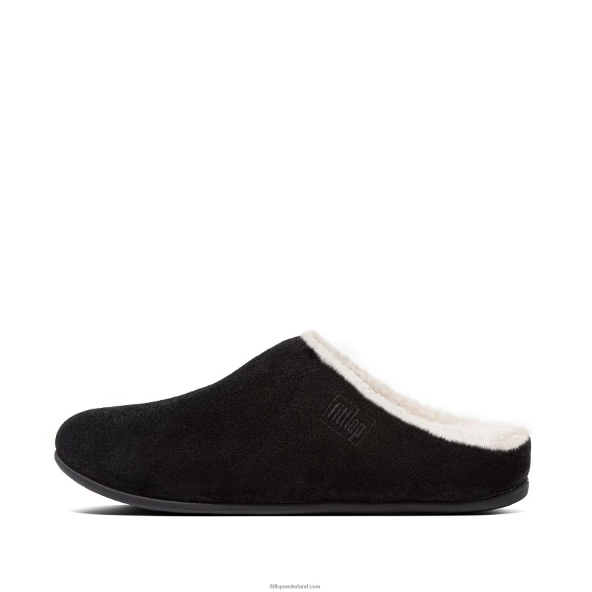 chrissie pantoffels van geschoren suède vrouwen Fitflop F4BXJ8323 zwart