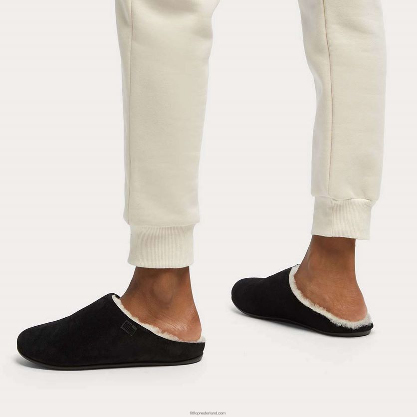 chrissie pantoffels van geschoren suède vrouwen Fitflop F4BXJ8323 zwart