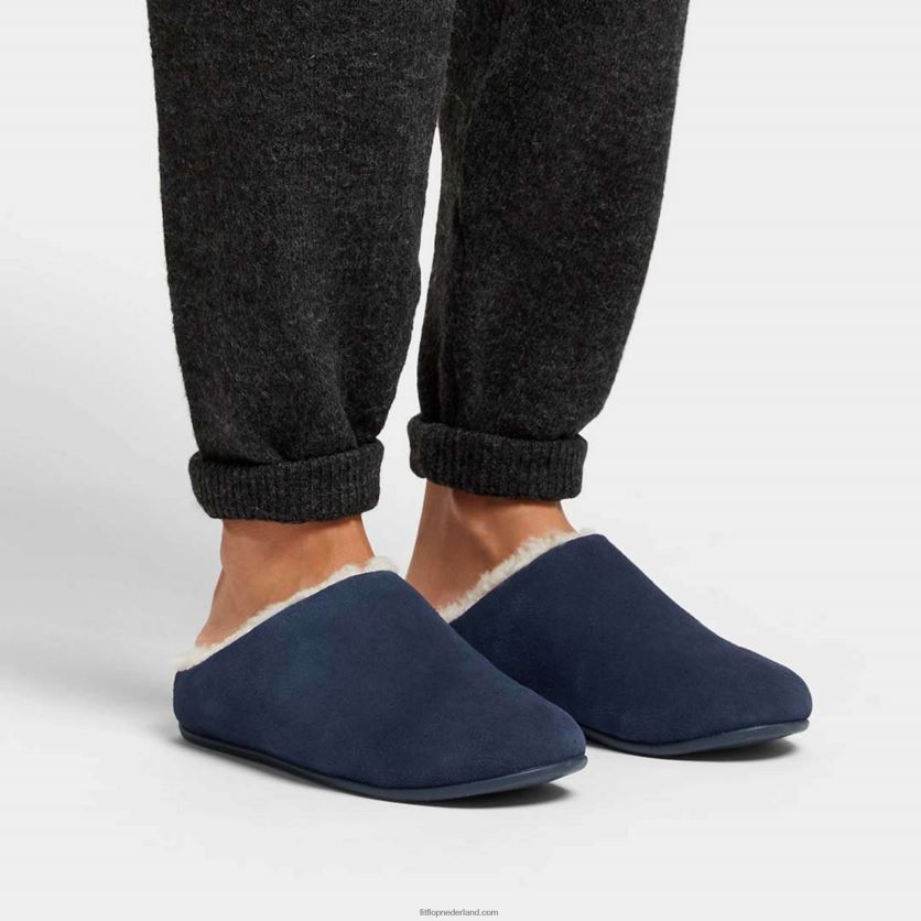 chrissie pantoffels van geschoren suède vrouwen Fitflop F4BXJ8328 middernacht marine