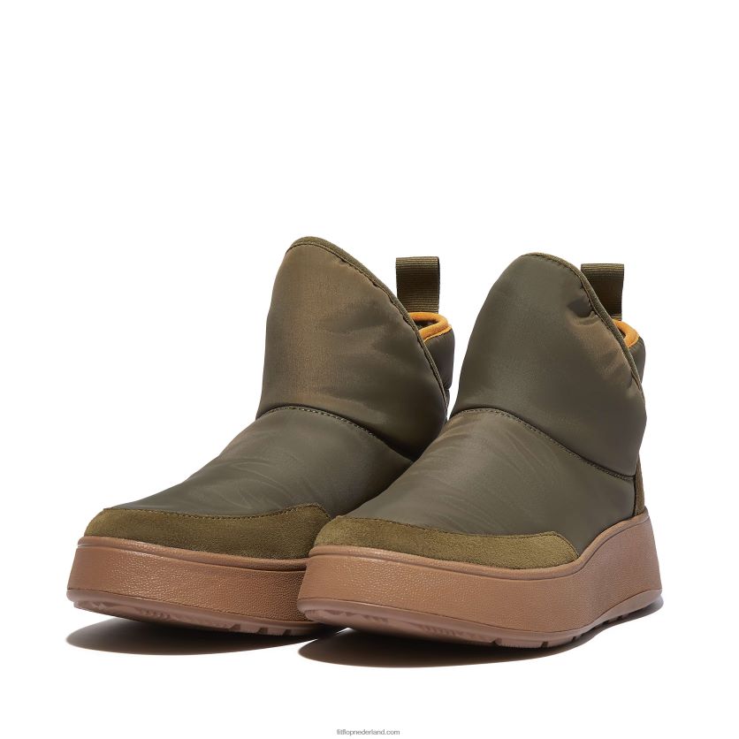 f-mode e01 biofleece gevoerde flatform bootie sneakers vrouwen Fitflop F4BXJ8284 bemoste mix
