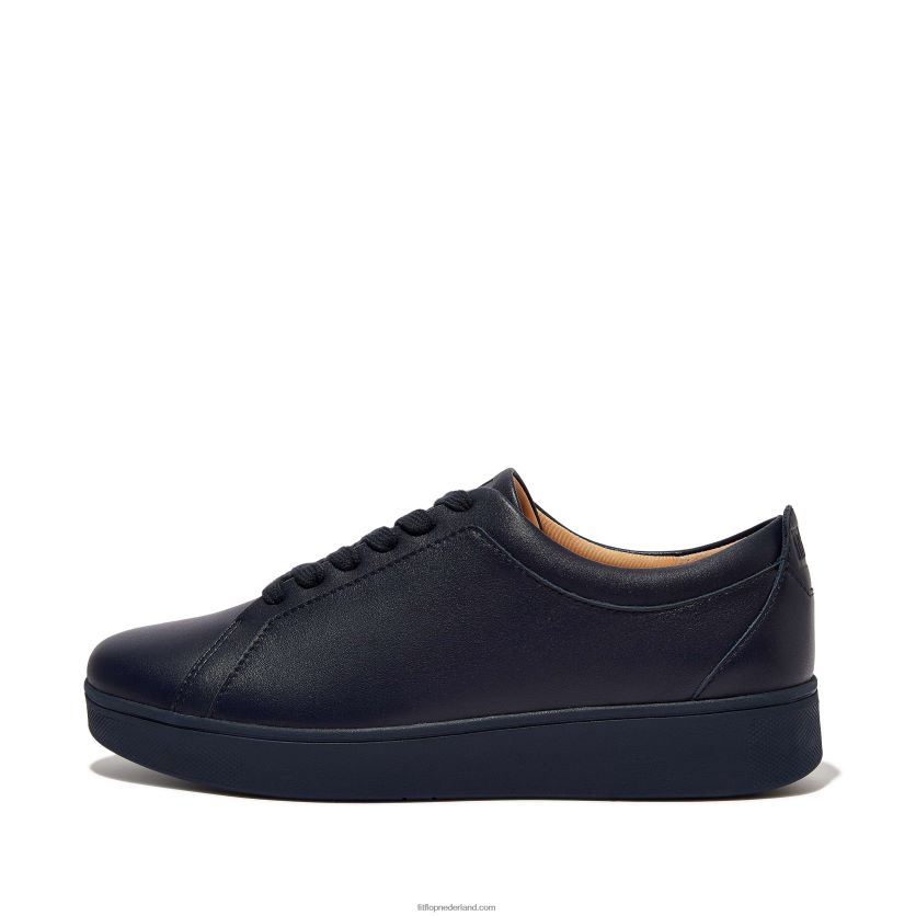 leren rallyschoenen vrouwen Fitflop F4BXJ8245 allemaal marine
