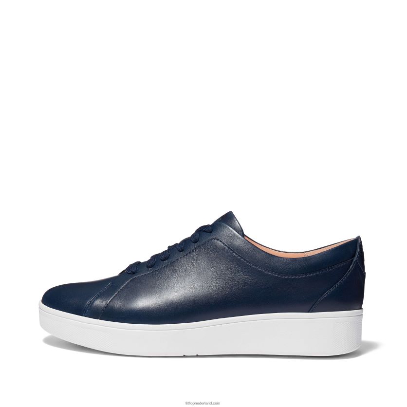 leren rallyschoenen vrouwen Fitflop F4BXJ8246 middernacht marine