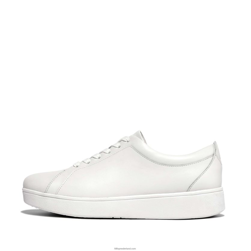 leren rallyschoenen vrouwen Fitflop F4BXJ8247 stedelijk wit