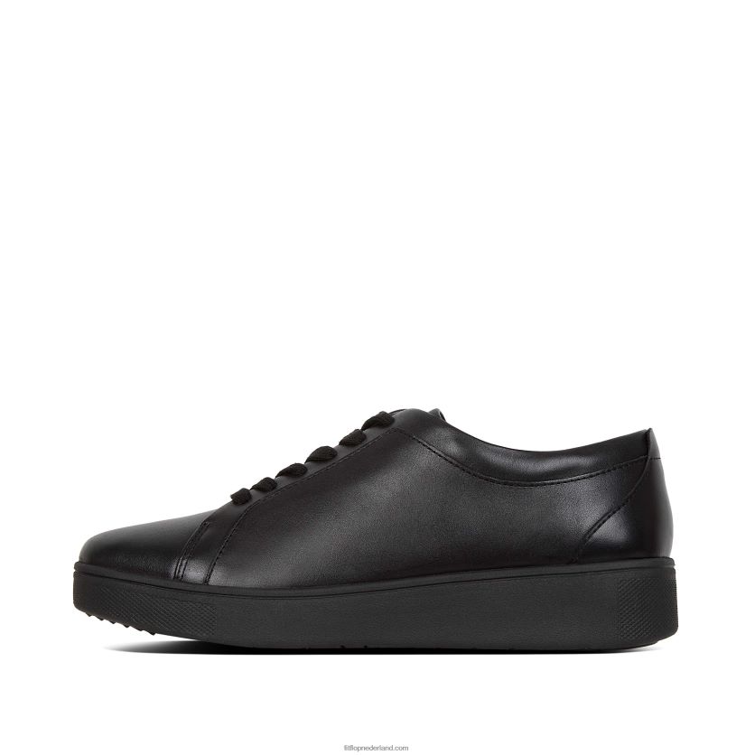 leren rallyschoenen vrouwen Fitflop F4BXJ8248 helemaal zwart
