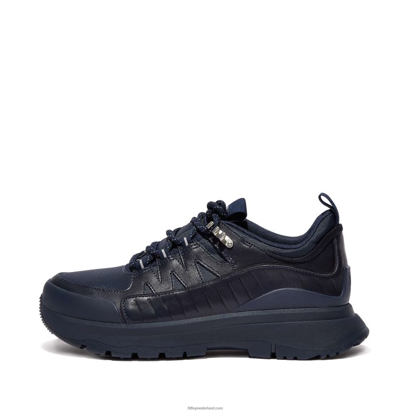 neo-d-hyker wandelschoenen van leermix vrouwen Fitflop F4BXJ8259 allemaal marine