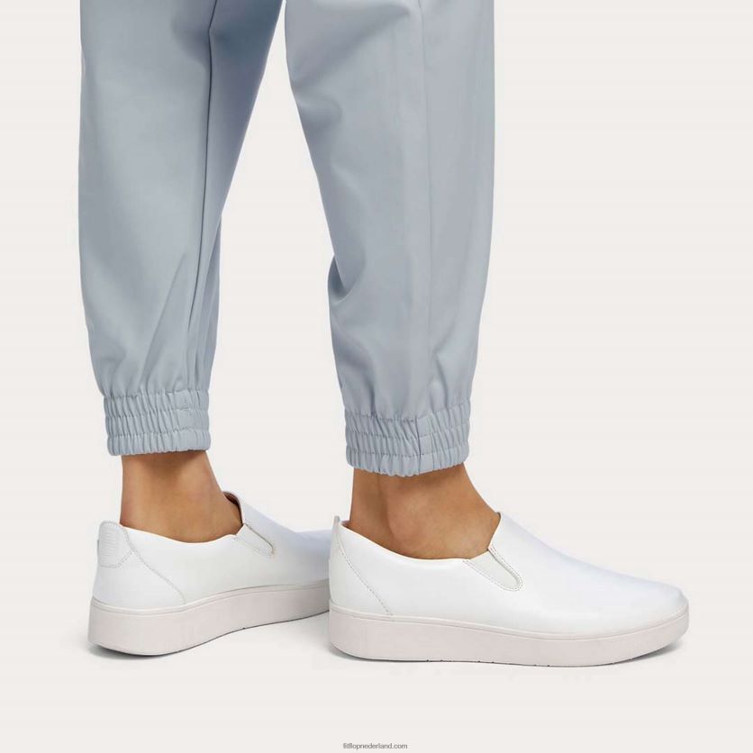 rally leren instap skate sneakers vrouwen Fitflop F4BXJ8282 stedelijk wit
