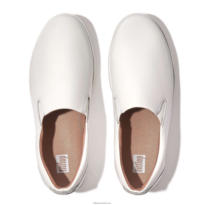 rally leren instap skate sneakers vrouwen Fitflop F4BXJ8282 stedelijk wit