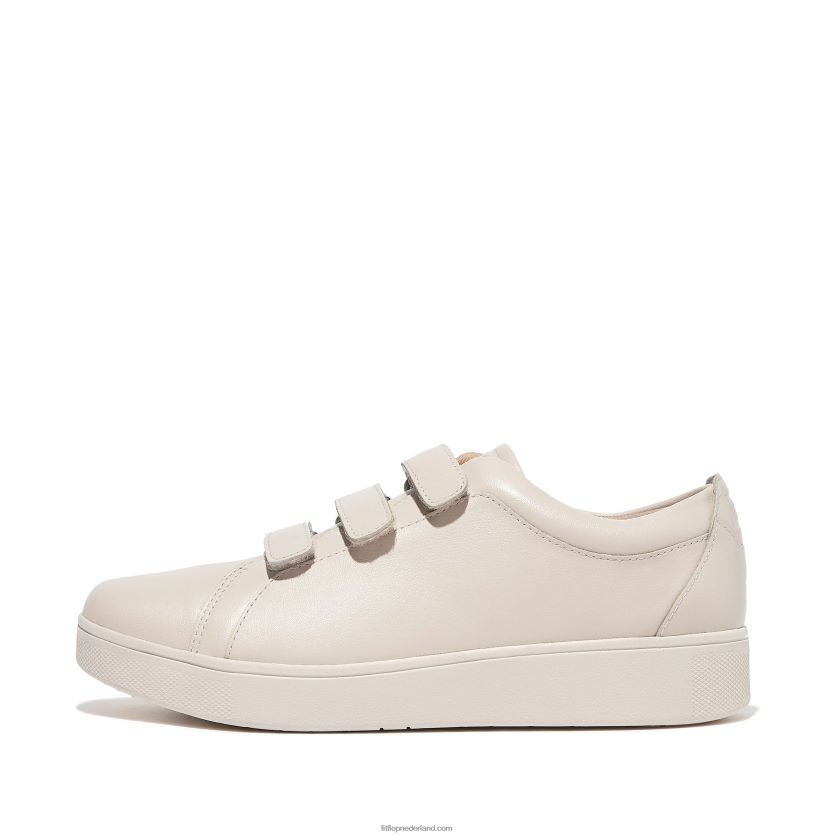 rally sneakers met leren bandjes vrouwen Fitflop F4BXJ8262 steenbeige
