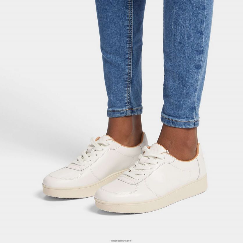 rally sneakers met leren panelen vrouwen Fitflop F4BXJ8237 stedelijk wit
