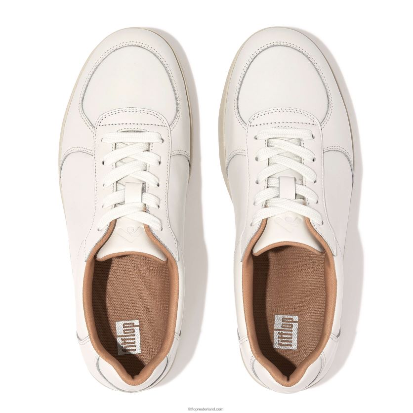 rally sneakers met leren panelen vrouwen Fitflop F4BXJ8237 stedelijk wit