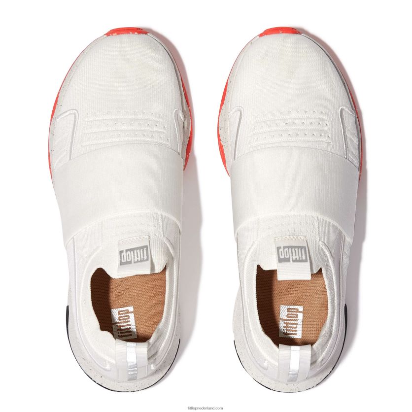 vitamine ff e01 gebreide elastische sportschoenen vrouwen Fitflop F4BXJ8234 stedelijke witte mix