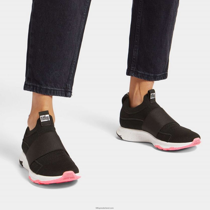 vitamine ff e01 gebreide elastische sportschoenen vrouwen Fitflop F4BXJ8235 zwarte mix