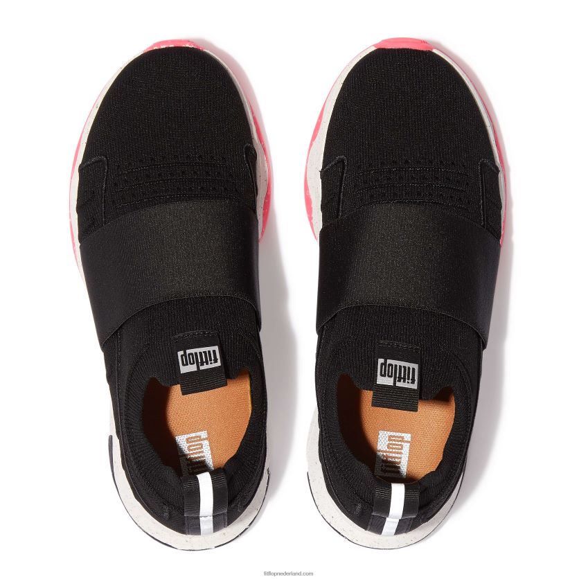 vitamine ff e01 gebreide elastische sportschoenen vrouwen Fitflop F4BXJ8235 zwarte mix