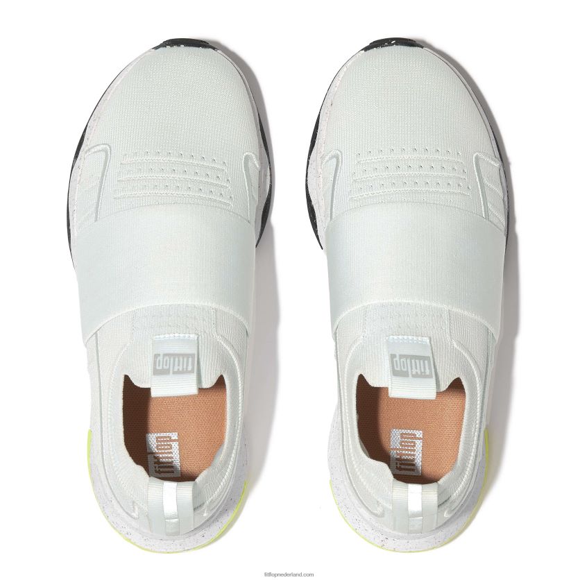 vitamine ff e01 gebreide elastische sportschoenen vrouwen Fitflop F4BXJ8236 zeeschuim blauw