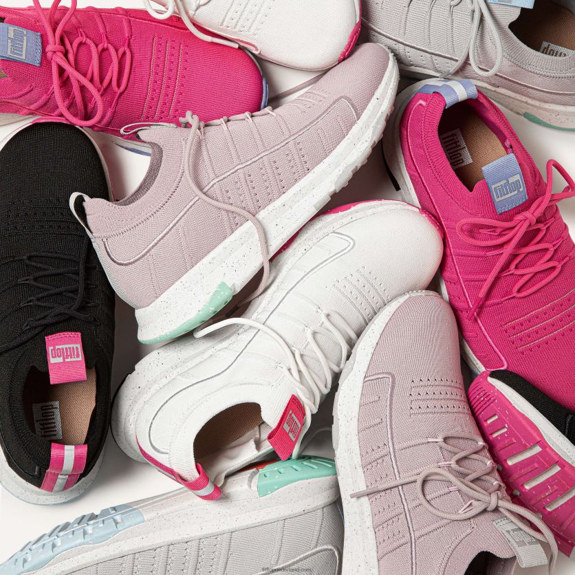 vitamine ff e01 gebreide sportschoenen vrouwen Fitflop F4BXJ8268 stedelijke witte mix