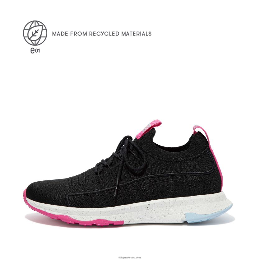 vitamine ff e01 gebreide sportschoenen vrouwen Fitflop F4BXJ8269 zwarte mix