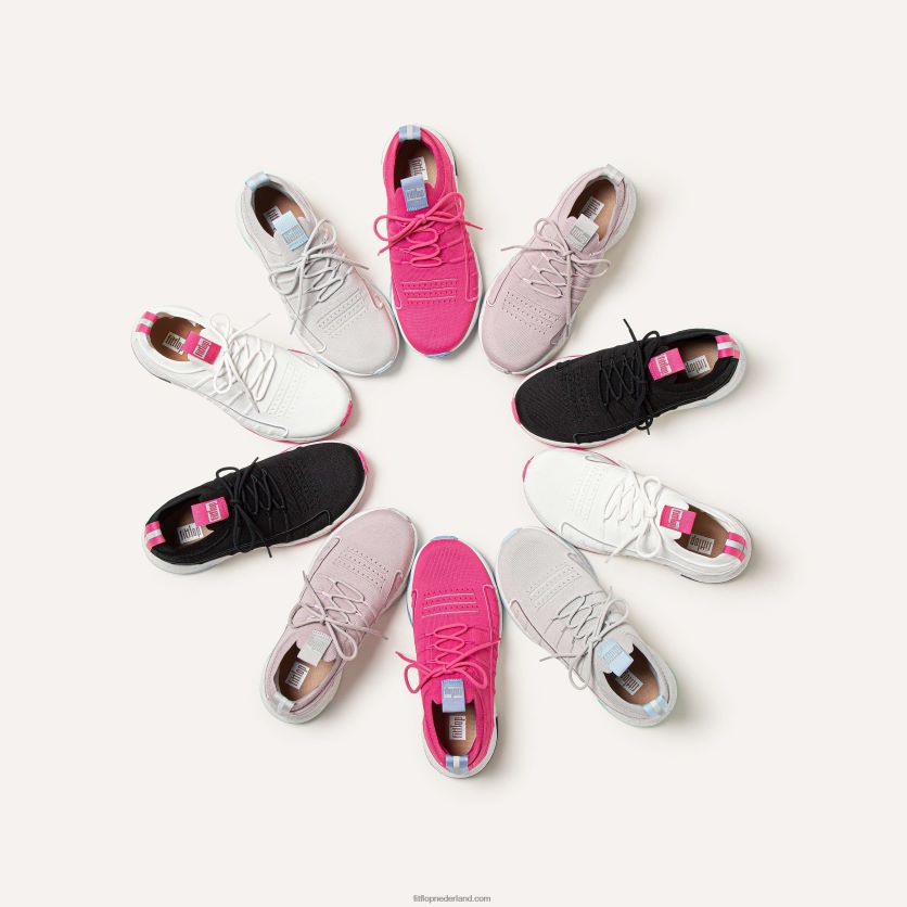 vitamine ff e01 gebreide sportschoenen vrouwen Fitflop F4BXJ8269 zwarte mix