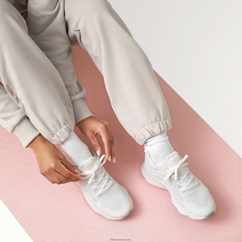 vitamine ffx gebreide sportschoenen vrouwen Fitflop F4BXJ8251 stedelijke witte mix