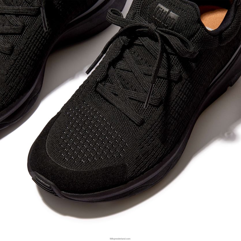vitamine ffx gebreide sportschoenen vrouwen Fitflop F4BXJ8253 helemaal zwart
