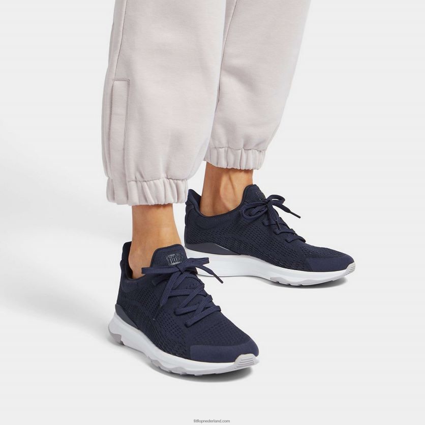 vitamine ffx gebreide sportschoenen vrouwen Fitflop F4BXJ8257 marine mix