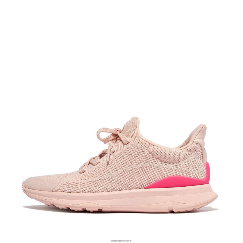 vitamine ffx kleur-pop gebreide sportschoenen vrouwen Fitflop F4BXJ8225 roze/poproze