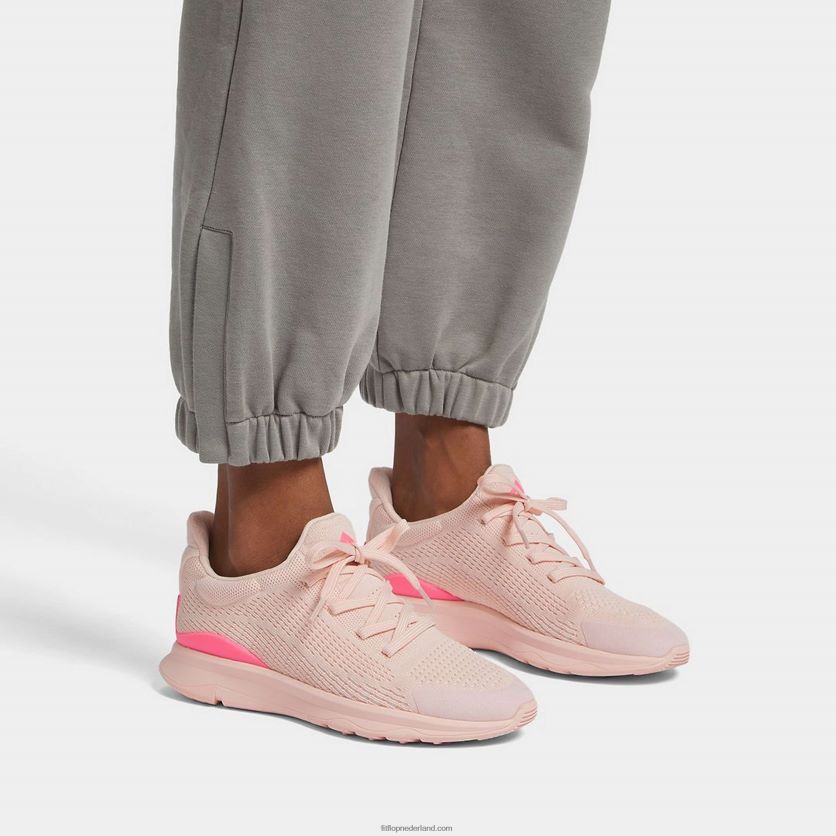 vitamine ffx kleur-pop gebreide sportschoenen vrouwen Fitflop F4BXJ8225 roze/poproze