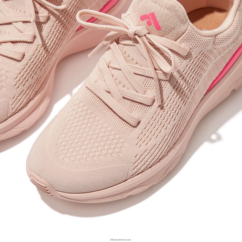 vitamine ffx kleur-pop gebreide sportschoenen vrouwen Fitflop F4BXJ8225 roze/poproze