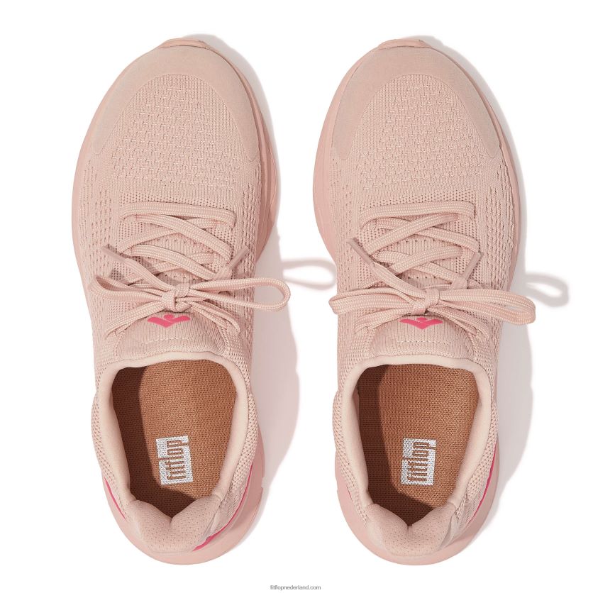 vitamine ffx kleur-pop gebreide sportschoenen vrouwen Fitflop F4BXJ8225 roze/poproze